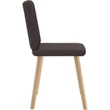  Jedilni stoli 6 kosov temno rjavo blago, (21828352) | Shoptok.si