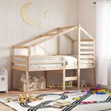 vidaXL Visoka postelja s streho 80x200 cm trdna borovina, (21243104) | Shoptok.si