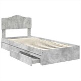  Krevet s od storage Betonski sivi 75 x 190 cm Konstruirano drvo | shoptok.hr