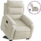 vidaXL Električni naslonjač na podizanje krem baršunasti | shoptok.hr