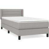  Okvir kreveta s oprugama i madrac svjetlosivi 90x200cm tkanina | shoptok.hr