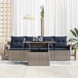  Sjedeća garnitura za vrt 5 kom. Siva [Sintetički]: Poli Ratan 251 x 117 x 85 cm | shoptok.hr