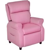 HOMCOM Otroški fotelj, otroški kavč, otroški kavč, nastavljiv ležalnik z naslonom za noge, roza, (5000242429) | Shoptok.si