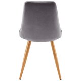 Bessagi Home stol iris, temno siva, žamet | Shoptok.si