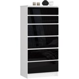 AKORD KOMODA K60 6SZ CLP ČRNA SJAJ, (21702954) Cene