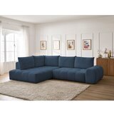 Bobochic Paris Tamno plava sklopiva/s prostorom za odlaganje kutna garnitura od šenila (s lijevim kutom/u obliku slova L) Everest – | shoptok.hr