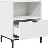 vidaXL Nočna omarica s predalom Bela 49 x 36 x 61 cm Konstruiran les | Shoptok.si