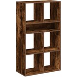 Maison Chic Knjižna omara - Knjižni regal dimljeni hrast 66x31x112 cm inženirski les, (21726028) | Shoptok.si
