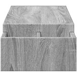 vidaXL Stojalo za zaslon s predelki siva sonoma 100x27x15 cm inž. les | Shoptok.si