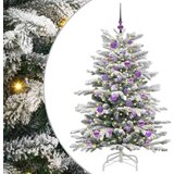 vidaXL Umetno Zložljivo Božično Drevo Bela 150 cm PE in PVC | Shoptok.si