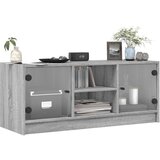 vidaXL TV omarica s steklenimi vrati siva sonoma 102x37x42 cm | Shoptok.si