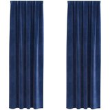  Zavjese za zamračivanje 2 pcs Tamno plava 140 x 260 cm Baršun | shoptok.hr