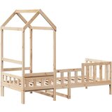  Dnevni krevet s krovom bez madraca 80 x 200 cm masivno drvo - Prirodna 80 x 200 cm | shoptok.hr