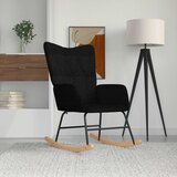  Stolica za ljuljanje od tkanine crna | shoptok.hr