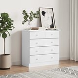  The Living Store Predalnik ALTA bel 77x35x73 cm trdna borovina - Predalnik, (21440861) Cene