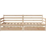  Dnevni krevet s ladicama bez madraca bijeli 80x200 cm masivno drvo | shoptok.hr