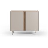 Marckeric Krem/u prirodnoj boji ormarić u dekoru hrasta 100x82,5x40 cm Lucile – | shoptok.hr