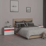  Noćni ormarići 2 kom s LED svjetlima sivog sonome 60x35x40 cm | shoptok.hr