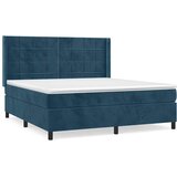  Krevet s oprugama i madracem tamnoplavi 160x200 cm baršunasti | shoptok.hr