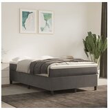  Box spring postelja z vzmetnico temno siva 120x200 cm žamet | Shoptok.si