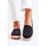 S. BARSKI Openwork Slip-on Women's Espadrilles Black Meredith | shoptok.hr