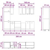  Kuhinjska jedinica Lyon 8 pcs Staro drvo Konstruirano drvo | shoptok.hr