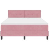 Box Spring Krevet s Madracem Ružičasta 140x190 cm Baršun | shoptok.hr