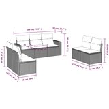  7-dijelni set vrtnih sofa sivi od poliratana | shoptok.hr