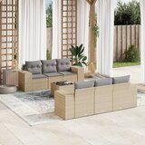  7-dijelni set vrtnih sofa od poliratana s jastucima bež | shoptok.hr
