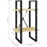 Ormarić za knjige s 2 razine 40 x 30 x 70 cm masivna borovina | Eponuda.ba