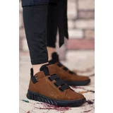 Riccon Tan Black Unisex Sneaker Boots 0012383