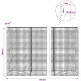  Gabion s žicom debljine 3,5 mm i mrežom 5x5 cm 700x20x200 cm | shoptok.hr