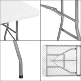  Sklopivi stol za catering dimenzija 180 x 74 x 74 cm bijeli | shoptok.hr