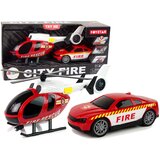  Set za igru helikopter i vatrogasni auto - crveni | shoptok.hr