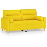  Dvosjed s ukrasnim jastucima svjetložuti 140 cm od tkanine | shoptok.hr