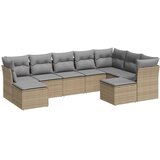  9-dijelni set vrtnih sofa s jastucima bež od poliratana | shoptok.hr