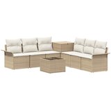  Set sofe 8 kom. Bež i krem bijela Poli Rattan i čelik | shoptok.hr