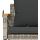  Klupa za ljuljanje s jastucima siva 109x62x40 cm od poliratana | Eponuda.ba