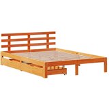  Okvir kreveta s ladicama bez madraca vosak smeđi 140x190 cm | shoptok.hr