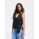 Reserved Top od liocelnih vlakana - tamnosivo | shoptok.hr