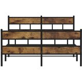 vidaXL Metalni okvir kreveta bez madraca boja hrasta 140x200 cm | shoptok.hr