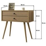 Hanah home komoda s ladicama, hrast Slike