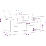 SOFA Crvena 151 x 85 x 93 cm Umjetna koža | shoptok.hr