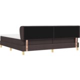  Postelja z vzmetnico - Temno rjava - 200x200 cm - Tekstil, (22052429) | Shoptok.si