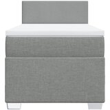  Box spring krevet s madracem svjetlosivi 90x190 cm od tkanine | shoptok.hr