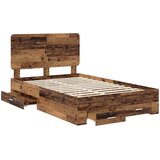  Krevetna konstrukcija Staro drvo 120 x 190 cm Konstruirano drvo Smeđa 193 x 123 x 100 cm | Shoptok.si