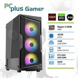 PCPLUS Gamer Ryzen 5 5500 16GB 1TB NVMe SSD GeForce RTX 4060 8GB RGB gaming namizni računalnik Cene