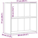  Polica Crni hrast 80 x 30 x 76,5 cm Konstruirano drvo | shoptok.hr