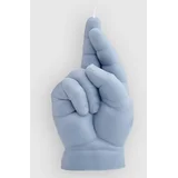 Cross Fingers Baby Candle grey