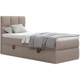 MID.YOU POSTELJA Z VZMETNICO 90 cm x 200 cm , les, tekstil, leseni material svetlo rjava | Shoptok.si